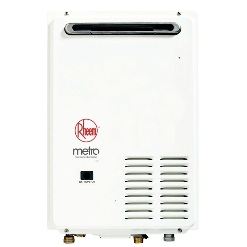 Rheem Metro LPG Continuous Flow Hot Water 16 Litre 50 Degrees