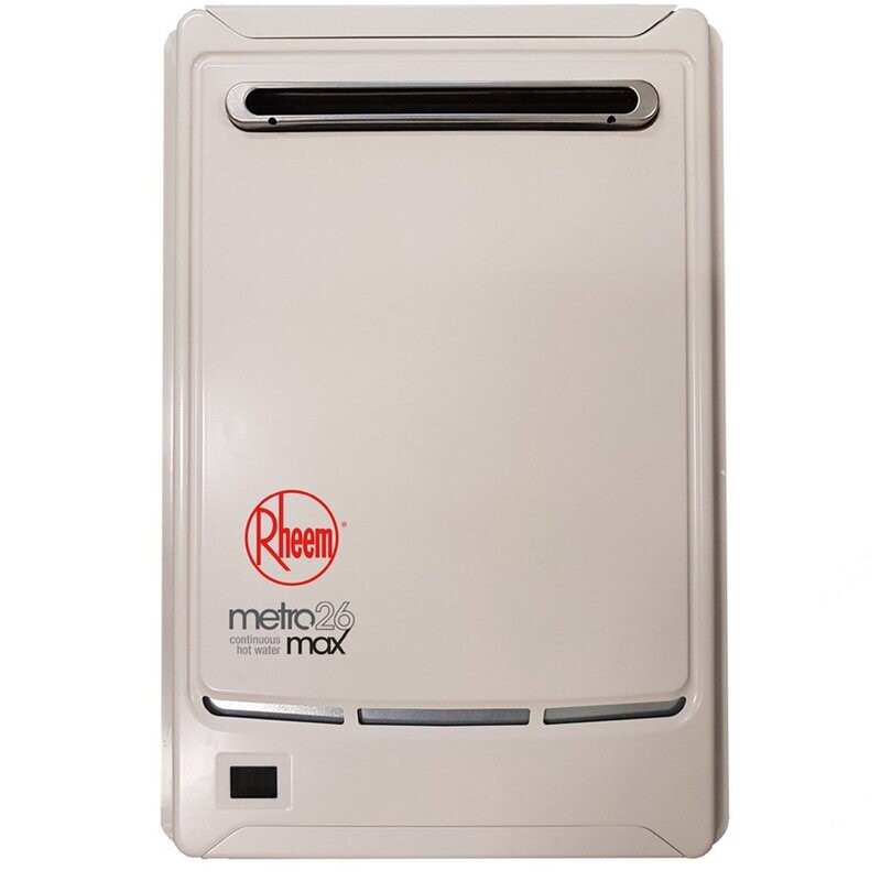 Rheem Metro LPG Continuous Flow Hot Water 26 Litre 50 Degrees