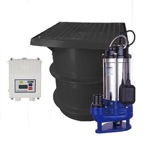 Bianco Sewage Pump Station Kit inc Grinder Pump, 250L Tank & Alarm