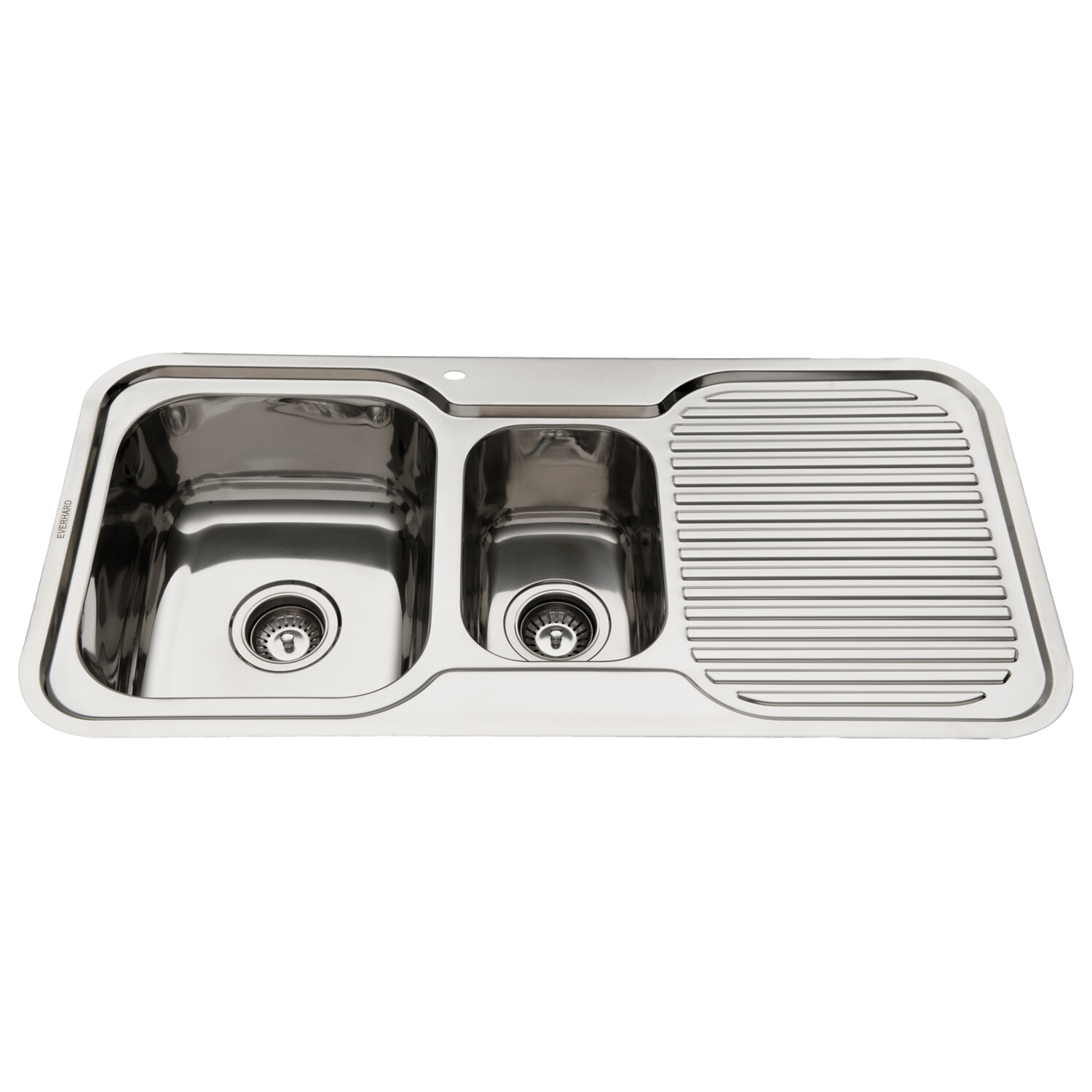 NuGleam One and a Half Bowl Sink With Drainer, Nugleam One and a Half Bowl Sink with Drainer: Left Hand Bowl