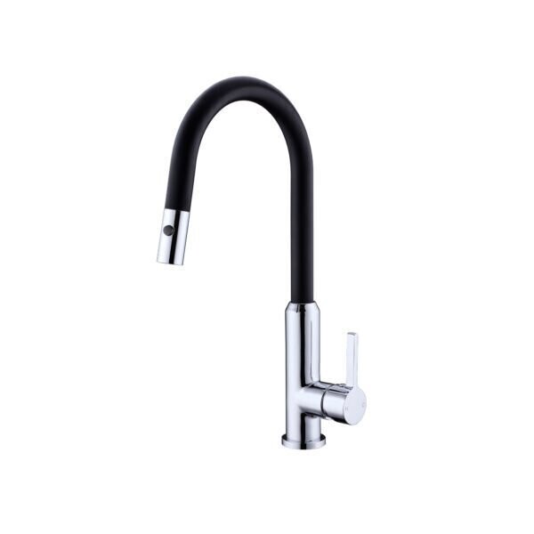 Pearl Pull Out Sink Mixer Chrome/Matte Black