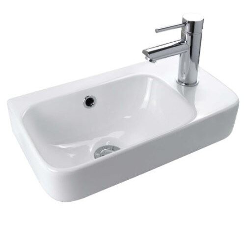 Pacto 260 Wall Hung Basin 1TH, Pacto Wall Hung Basin: Right Hand Platform