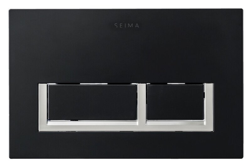 Seima Series 400 Rectangular Flush Buttons Black
