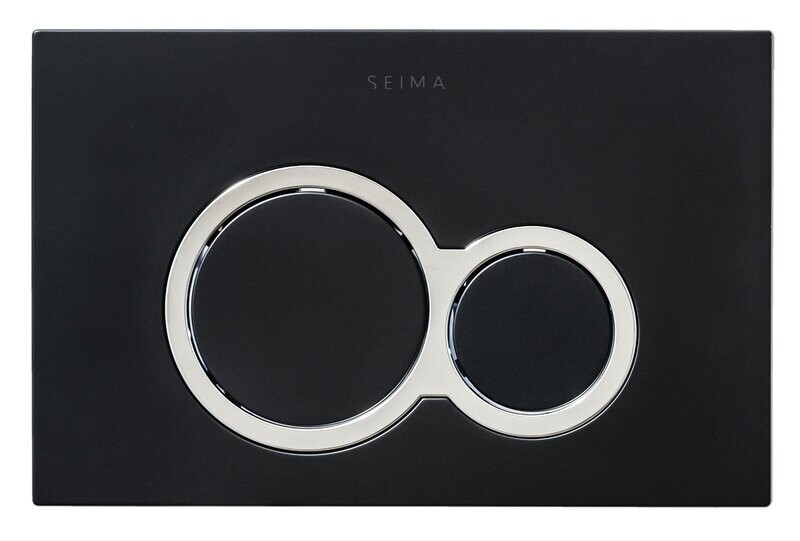 Seima Series 100 Round Flush Buttons Black