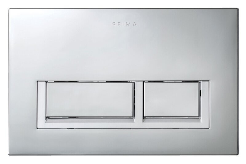 Seima Series 400 Rectangular Flush Buttons Chrome