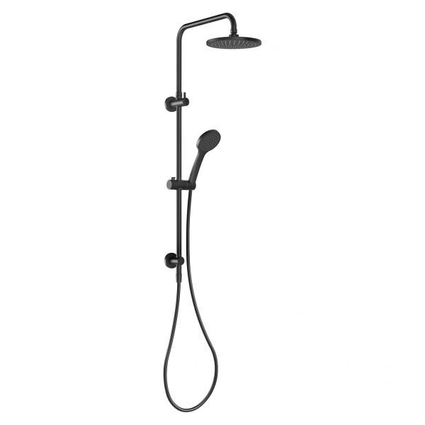 Pina Twin Rail Shower Matte Black