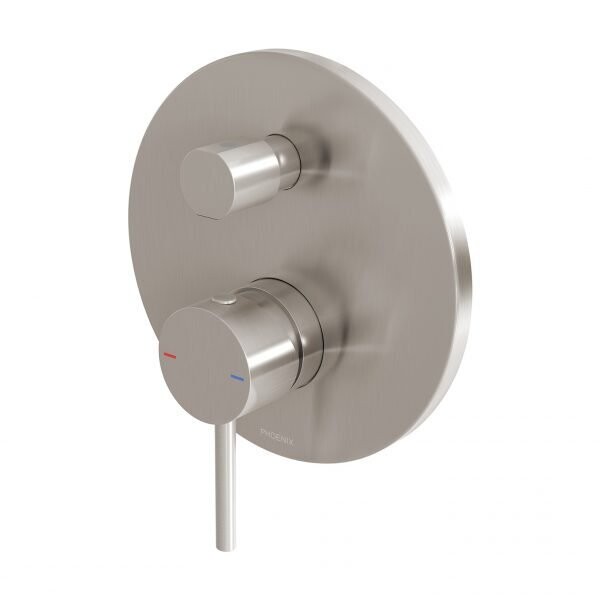 Pina Shower Bath Diverter Mixer Trim Kit Brushed Nickel
