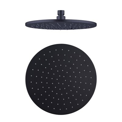 Nova Round Shower Head 200mm Matte Black