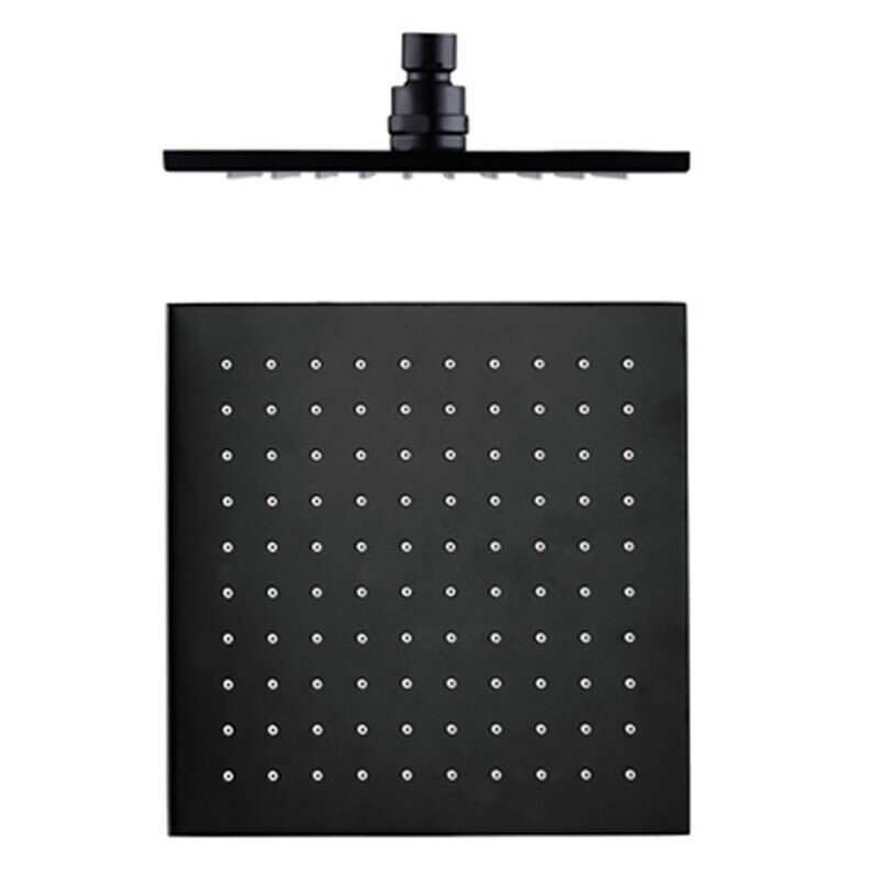 Vibe Square Shower Head 250mm Matte Black