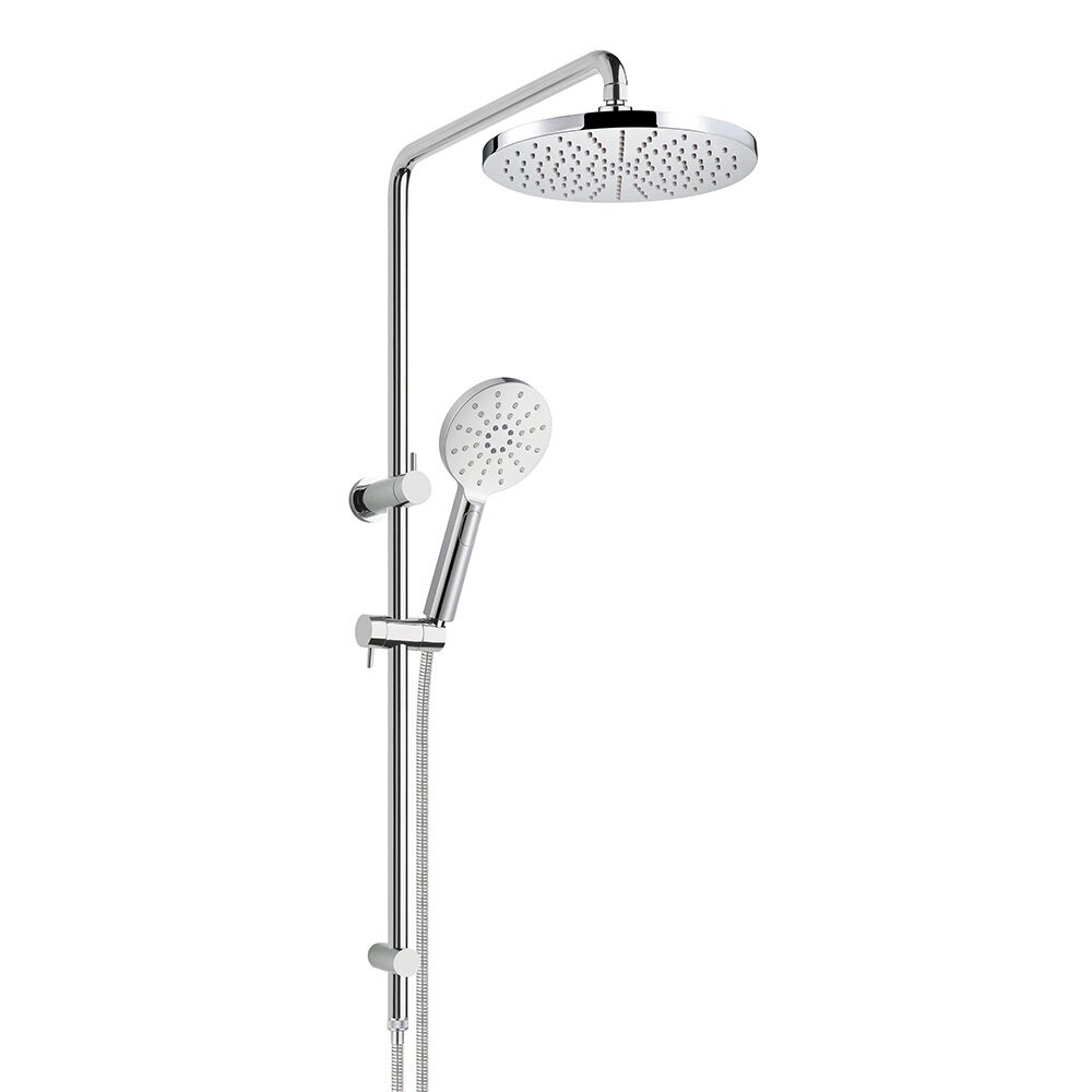 Bakara Round Twin Rail Shower Chrome
