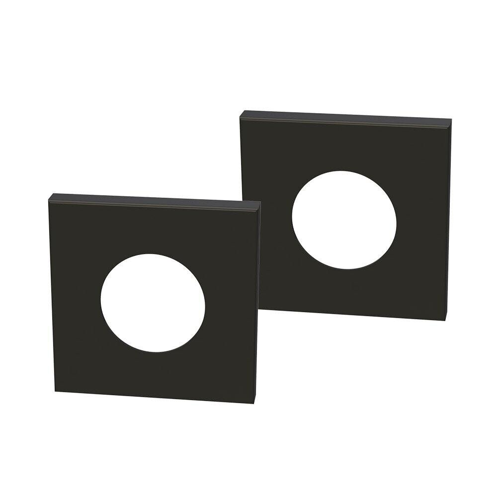 Master Rail Large Square Cover Plate Matte Black