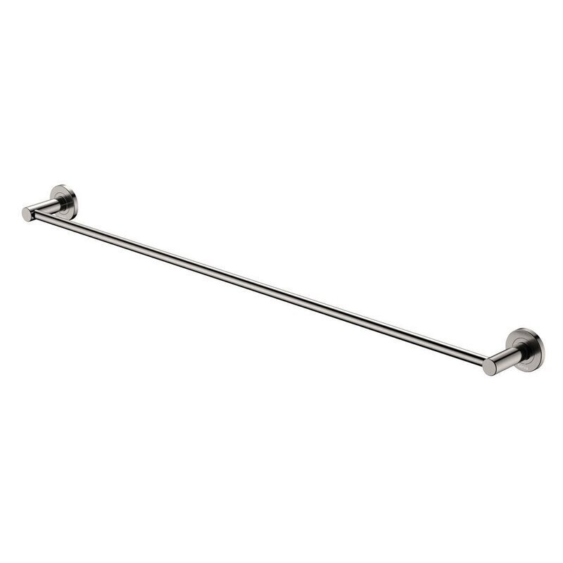 Kaya Single Towel Rail Brushed Nickel 900mm