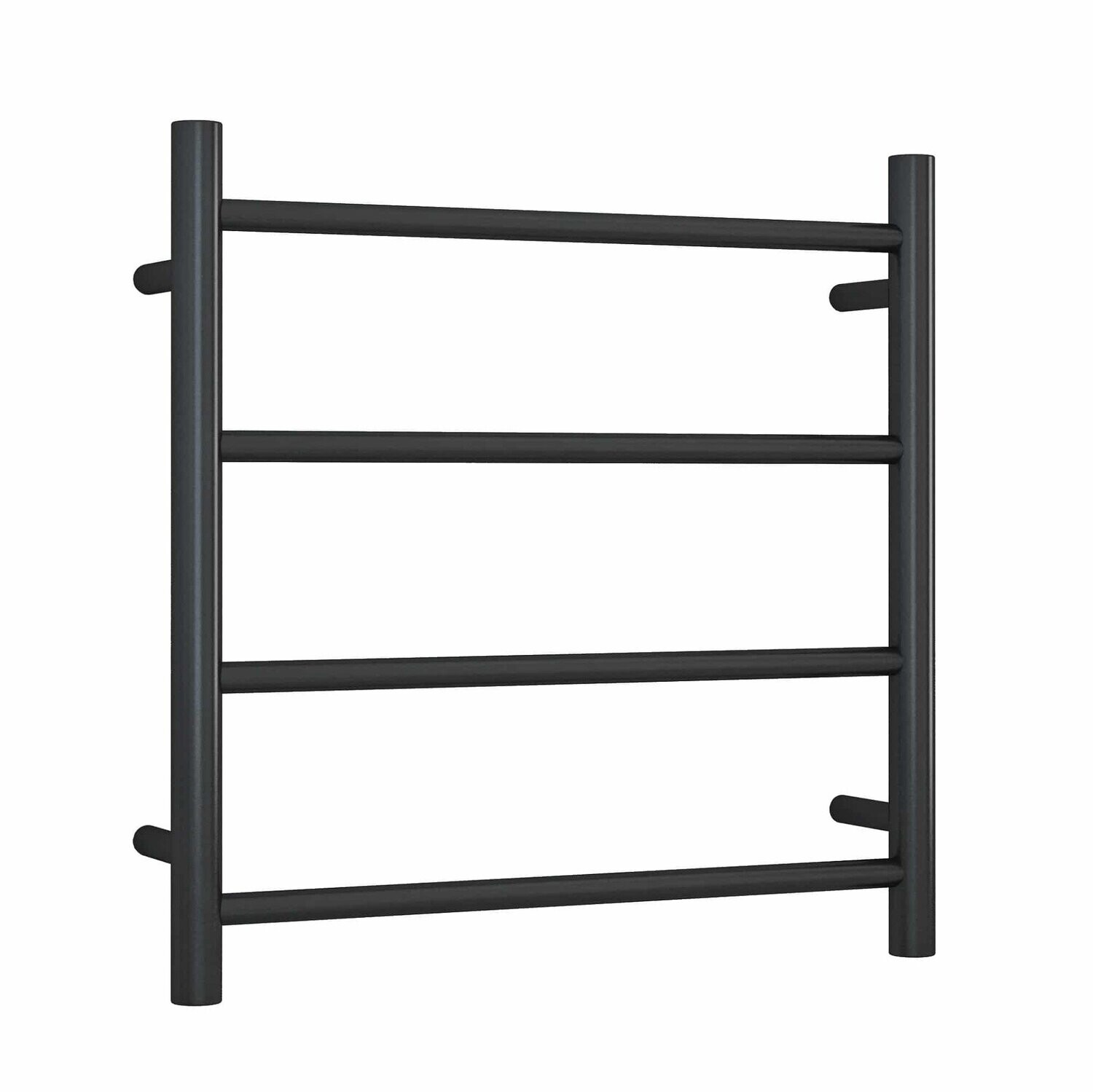 Heated Towel Rail - Straight Round Matte Black SR25MB