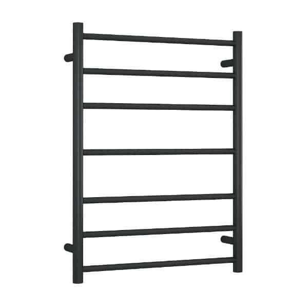 Heated Towel Rail - Straight Round Matte Black SR44MB