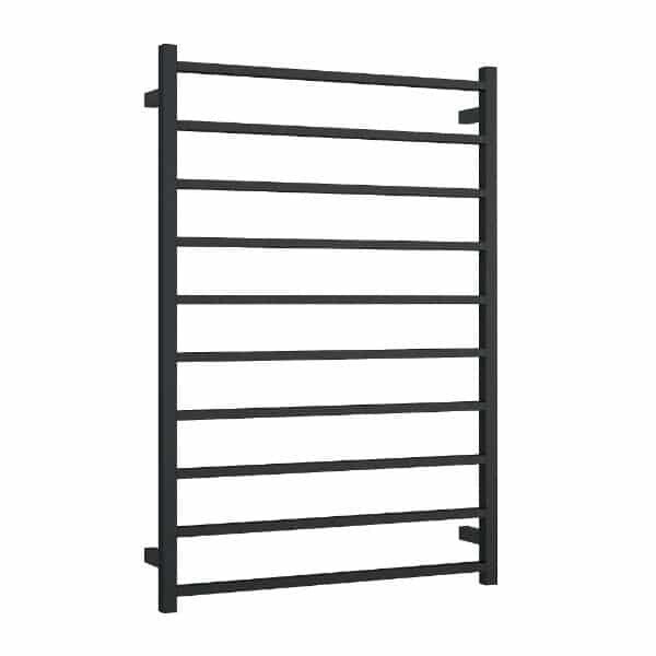 Heated Towel Rail - Straight Square Matte Black SS88MB