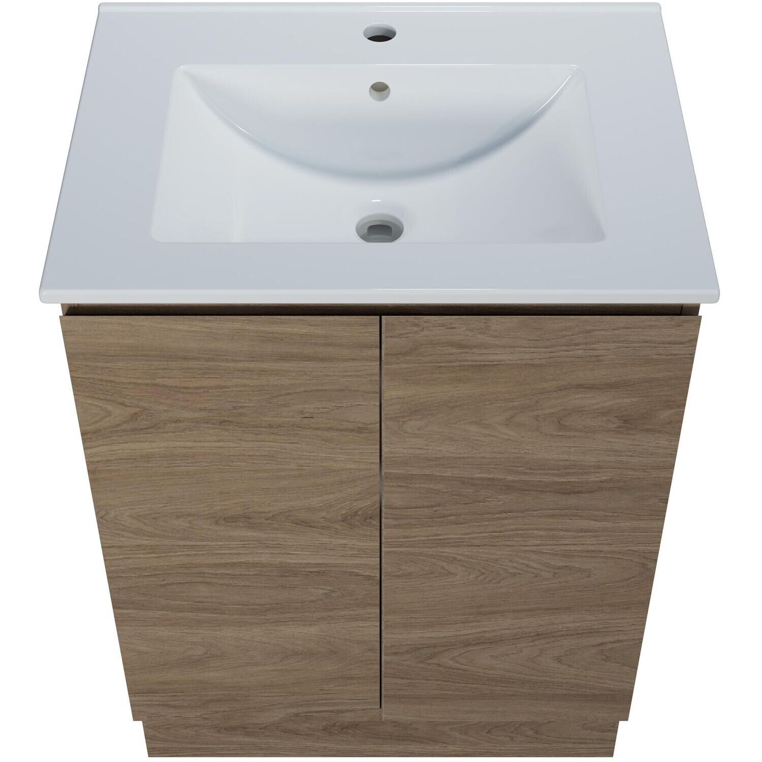 Harmony 600mm Vanity with Kicker, Style: Prime Oak