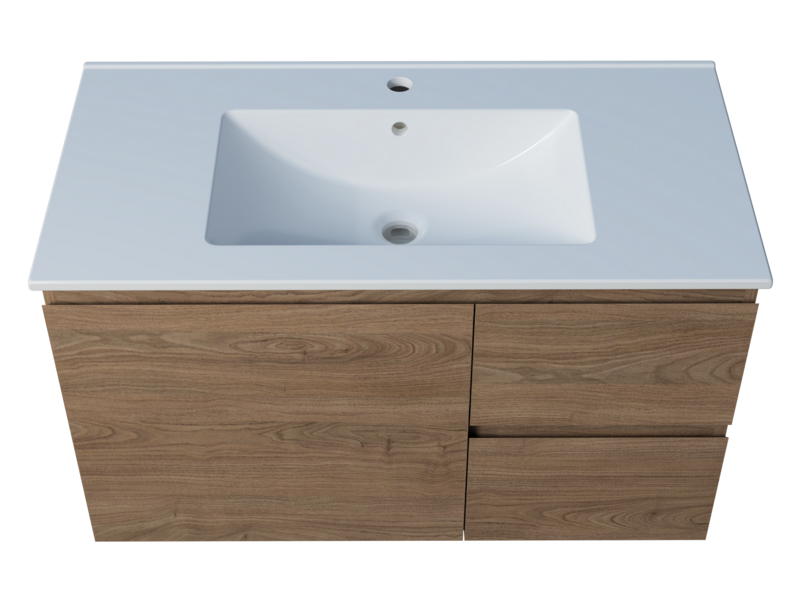 Harmony 900mm Wall Hung Vanity with 2 Drawers