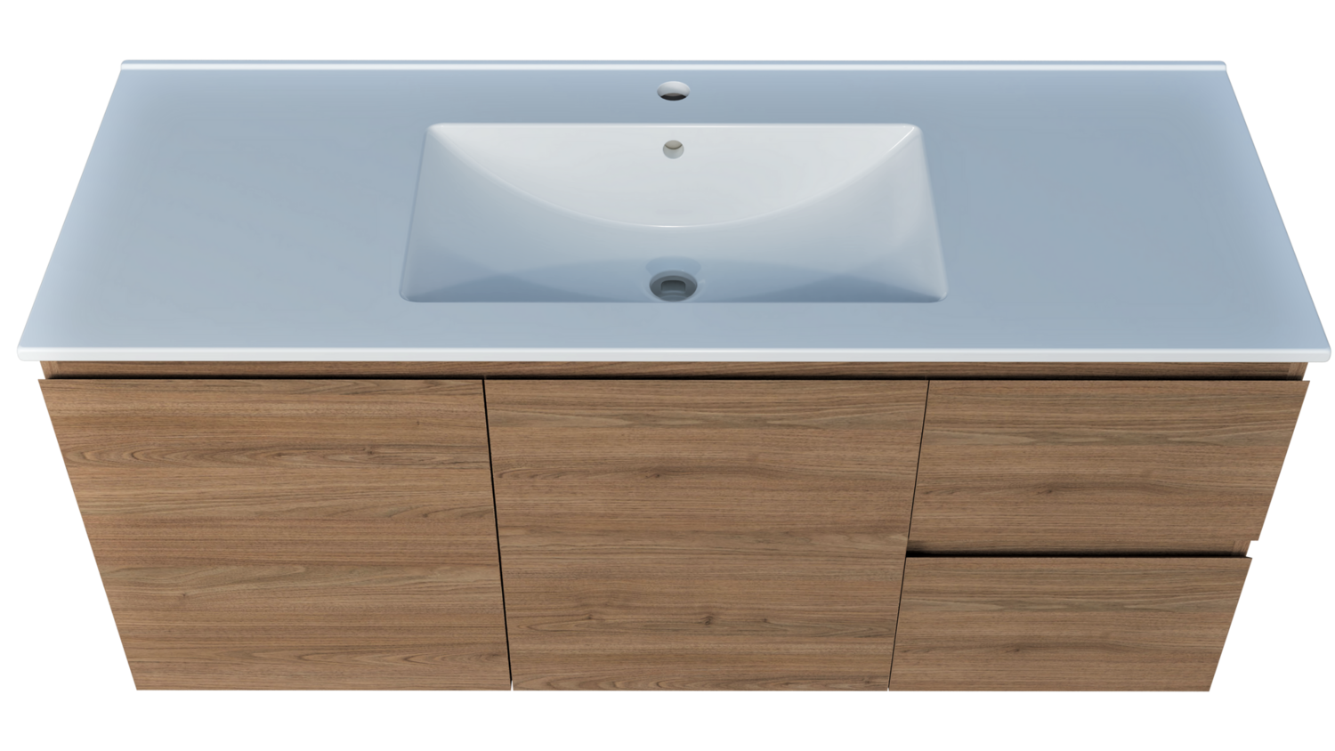 Harmony 1200mm Wall Hung Vanity with 2 Drawers, Style: Tasmanian Oak