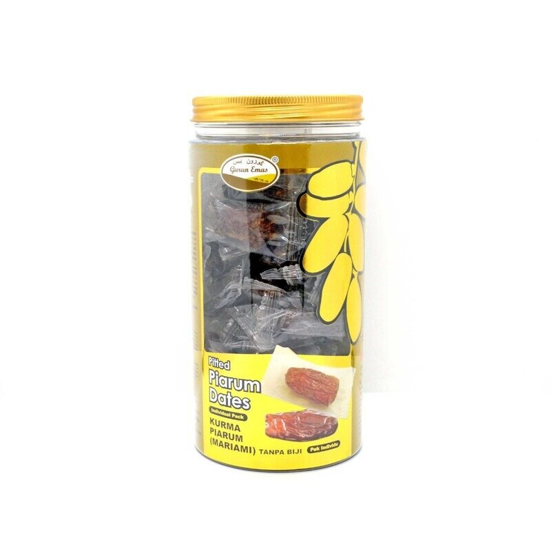 Gurun Emas Clear Jar – Pitted Piarum Dates Individual Pack