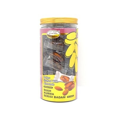 Gurun Emas Clear Jar - Dates stuffed with Almonds (Individual Pack) 380gm