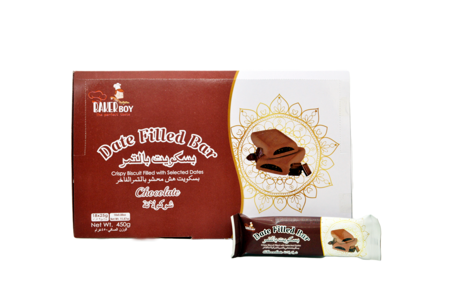 Date Filled Bar Chocolate 25gm x 18 Packs