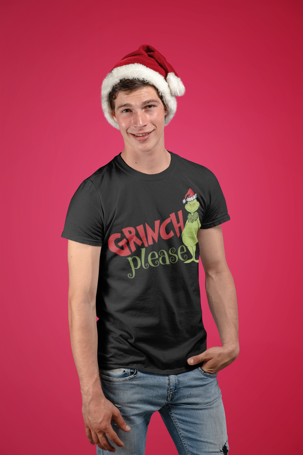 Grinch Please Christmas Tee Unisex