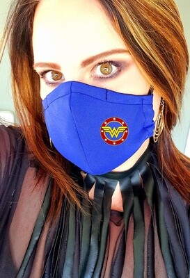 Round Logo Wonder Woman Mask Round Logo Wonder Woman Mask