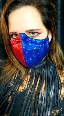 Blue and Red Harley Masks Blue and Red Harley Masks