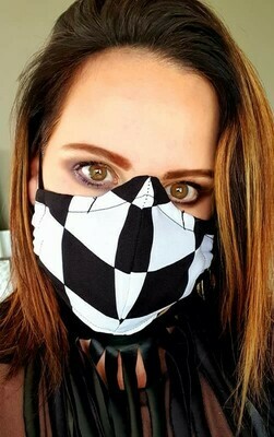 Black and White Block Mask Black and White Block Mask