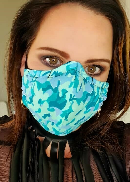 Blue Camo Mask Blue Camo Mask
