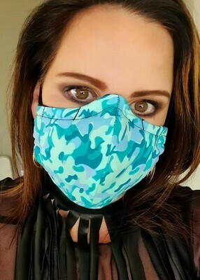 Blue Camo Mask Blue Camo Mask
