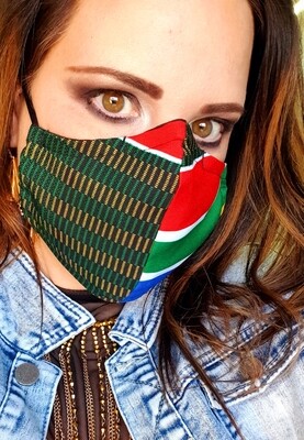 South African Flag Mask South African Flag Mask