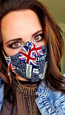 Union Jack Newspaper Mask Union Jack Newspaper Mask