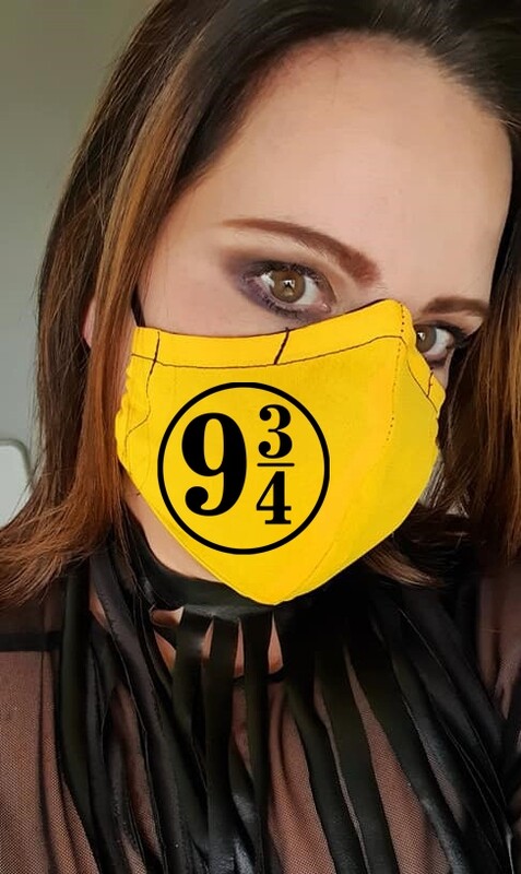 Platform 9 and 3/4 Yellow and Black Mask