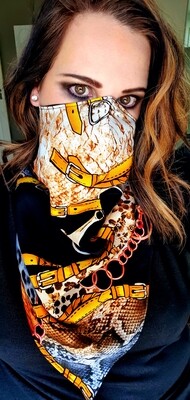 Reversible Belt Detail Scarf Mask Reversible Belt Detail Scarf Mask