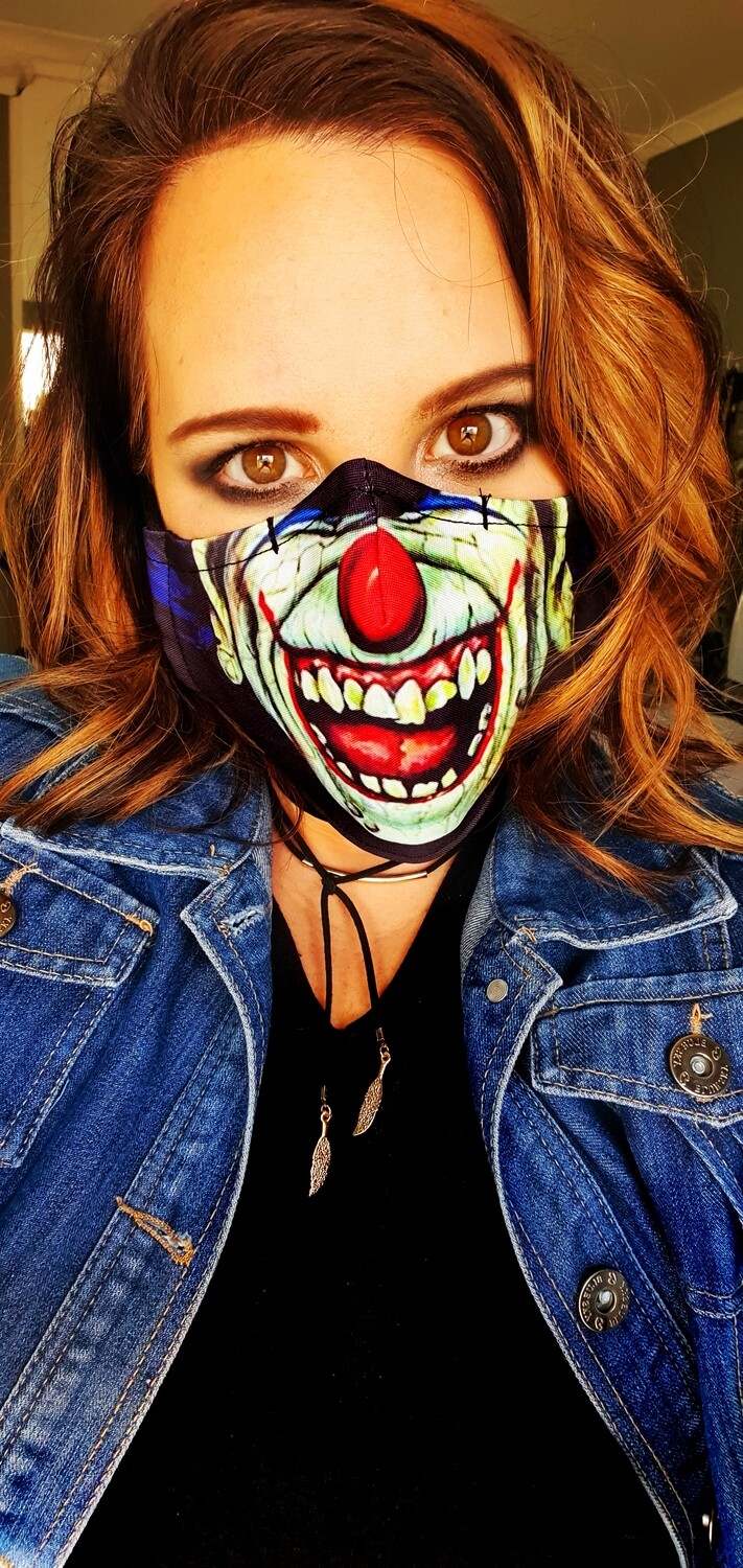 Scary Clown Sublimation Mask