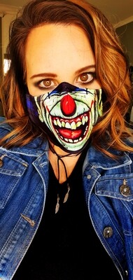 Scary Clown Sublimation Mask Scary Clown Sublimation Mask
