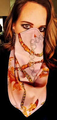 Pink Chain Scarf Mask Pink Chain Scarf Mask