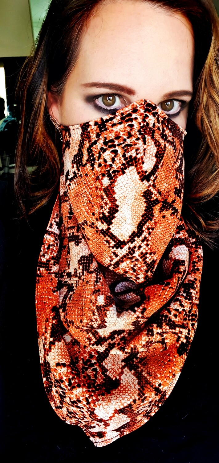 Dark Snake Skin Scarf Mask Dark Snake Skin Scarf Mask