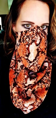 Dark Snake Skin Scarf Mask Dark Snake Skin Scarf Mask