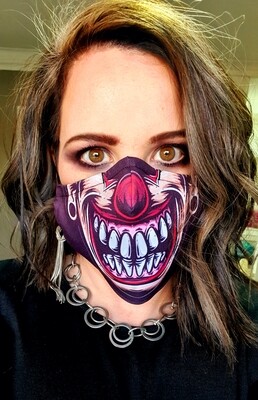 Crazy Clown Smile Sublimation Mask Crazy Clown Smile Sublimation Mask