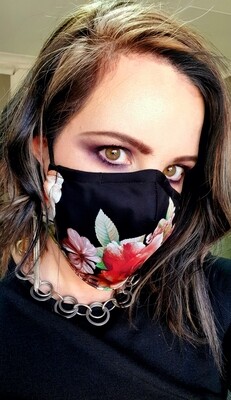 Black Flower Mask Black Flower Mask