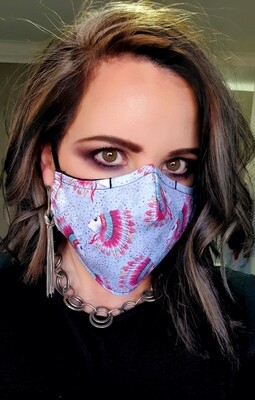 Grey Boho Sublimation Mask Grey Boho Sublimation Mask