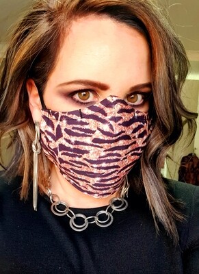 Glitter Animal Print Sublimation Mask Glitter Animal Print Sublimation Mask