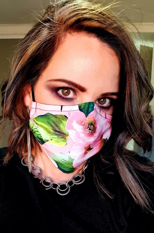 Pink Flower Mask