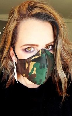 Green, Brown and Beige Camo Mask Green, Brown and Beige Camo Mask