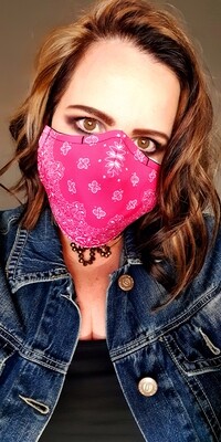 Pink Bandana Sublimation Mask Pink Bandana Sublimation Mask