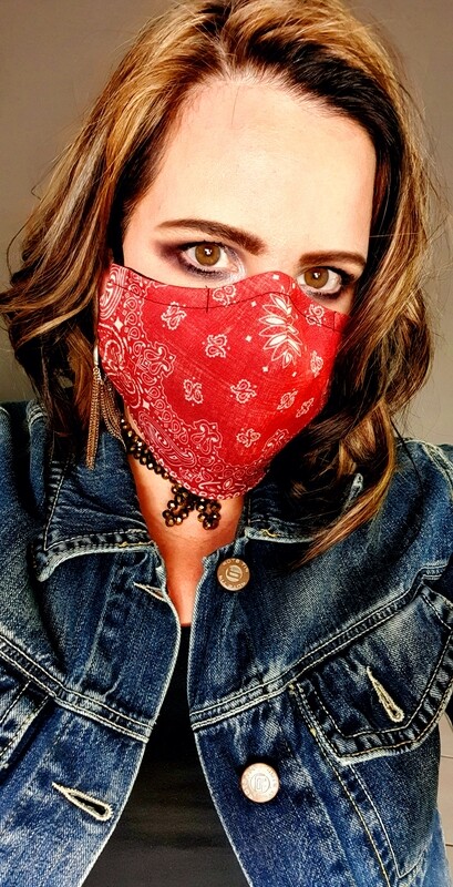 Red Distressed Sublimation Mask