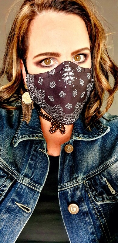 Black Bandanna Sublimation Mask