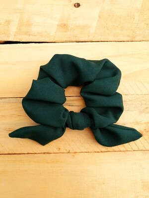 Dark Green School Scrunchie